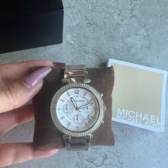 Michael Kors Watch Silver w/ Rhinestones (Women)